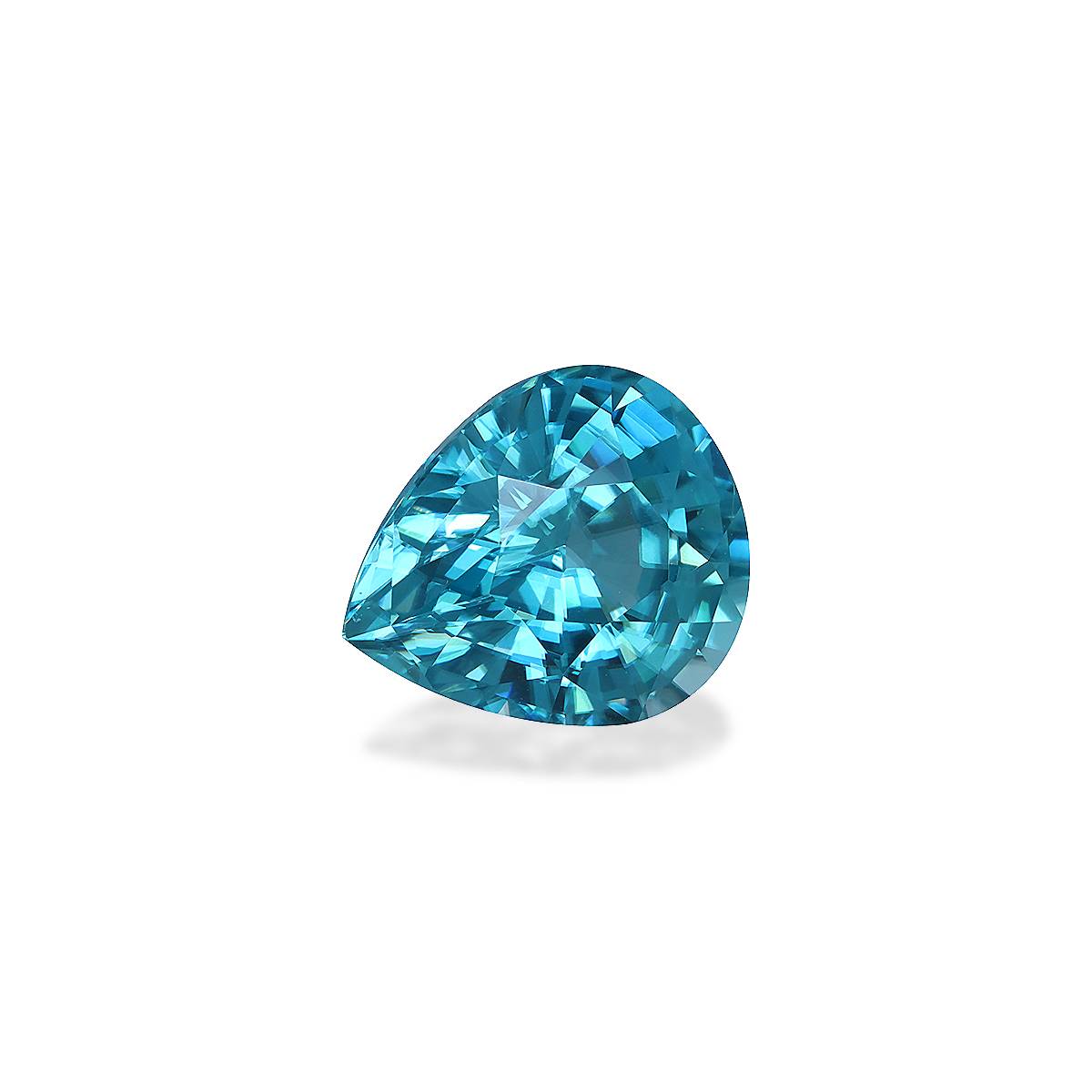 blue blue zircon, 7.58ct pear cut — view 3