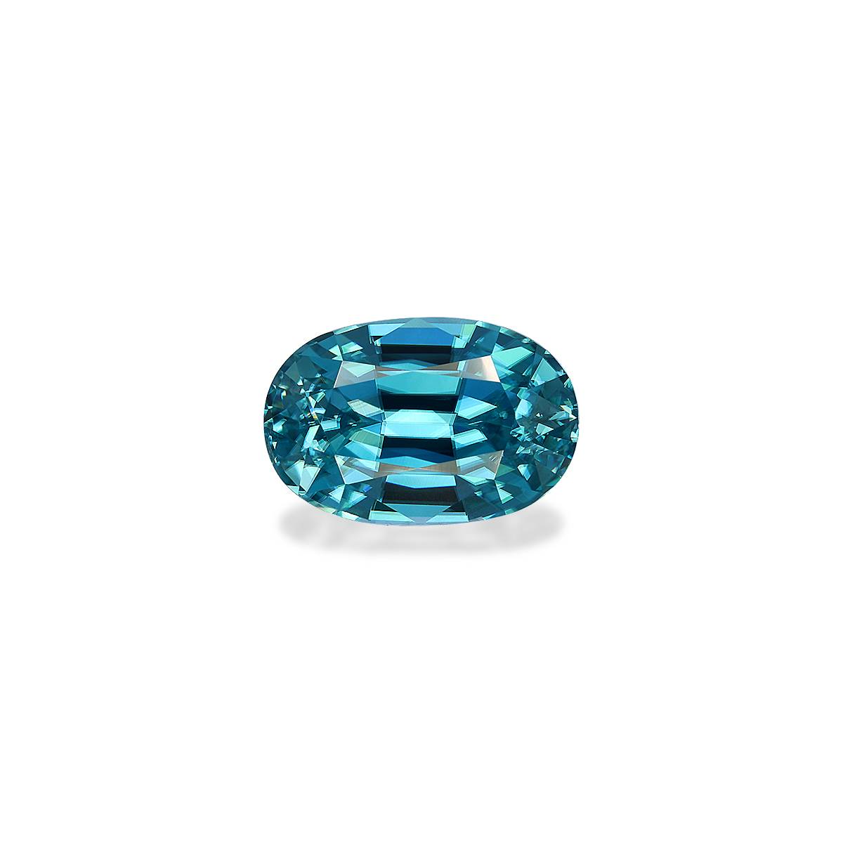 blue blue zircon, 4.4ct oval cut — main view