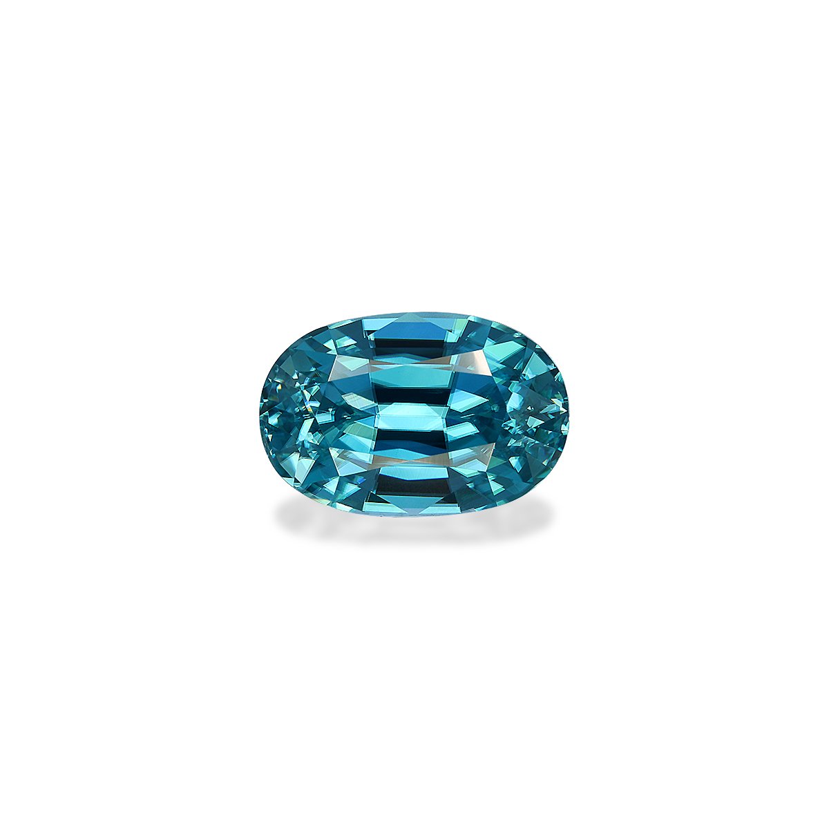 blue blue zircon, 4.4ct oval cut — main view