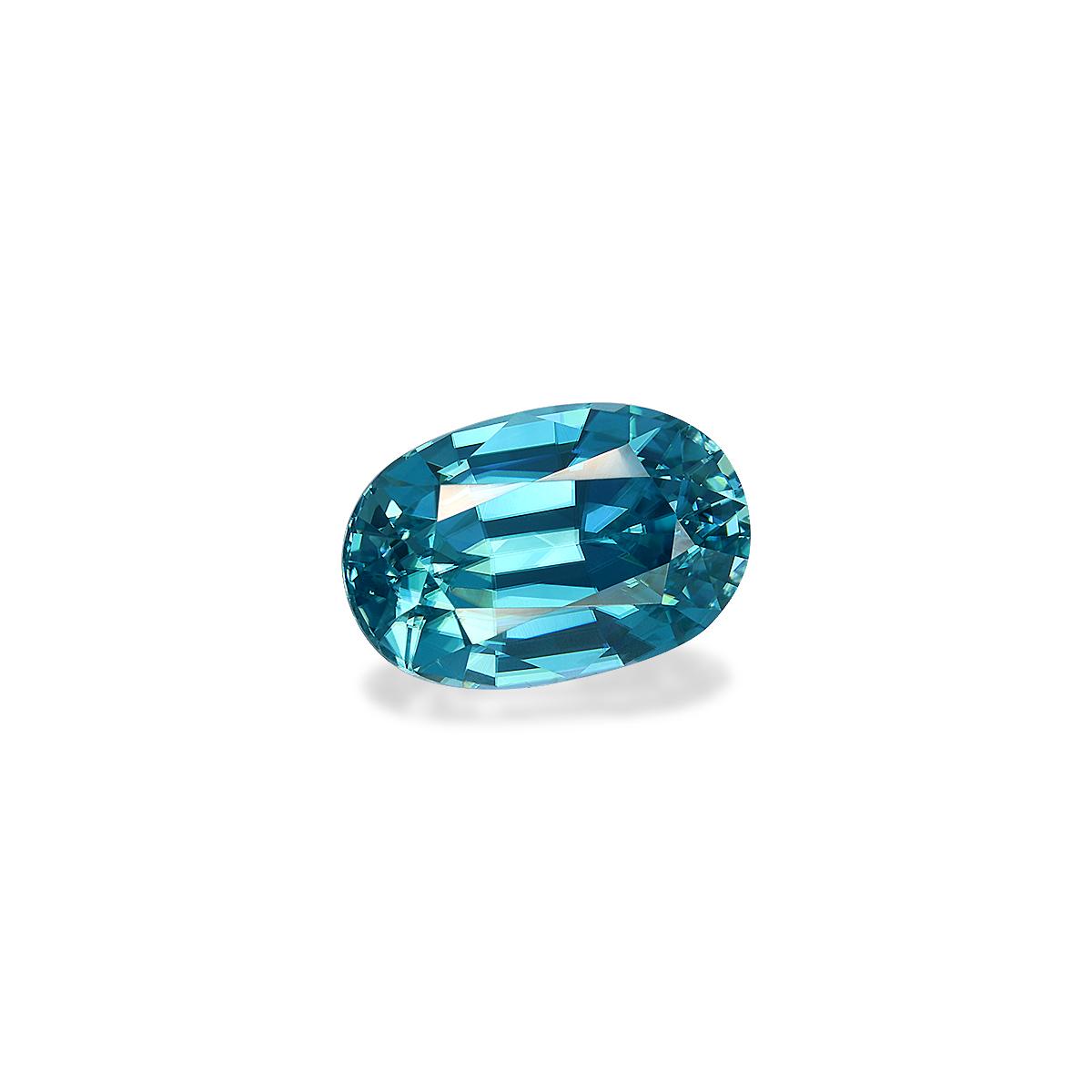 blue blue zircon, 4.4ct oval cut — view 3