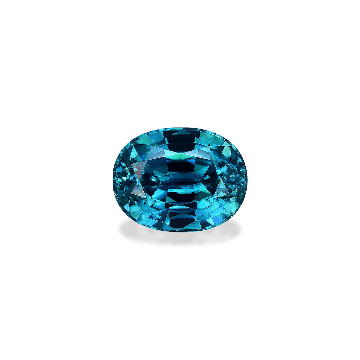 blue blue zircon, 7.91ct oval cut — main view