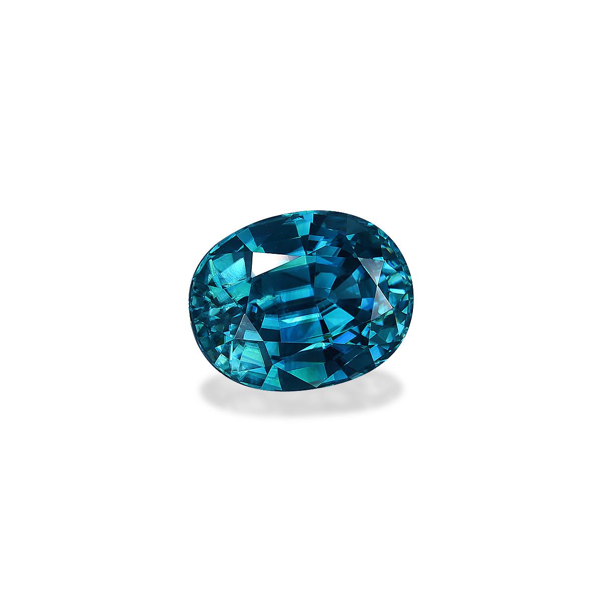 blue blue zircon, 7.91ct oval cut — view 3