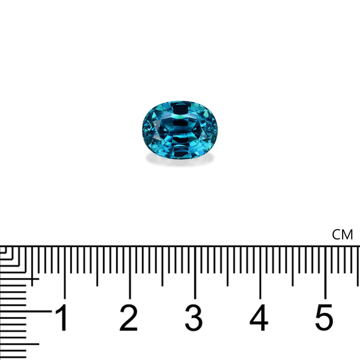 blue blue zircon, 7.91ct oval cut — view 4