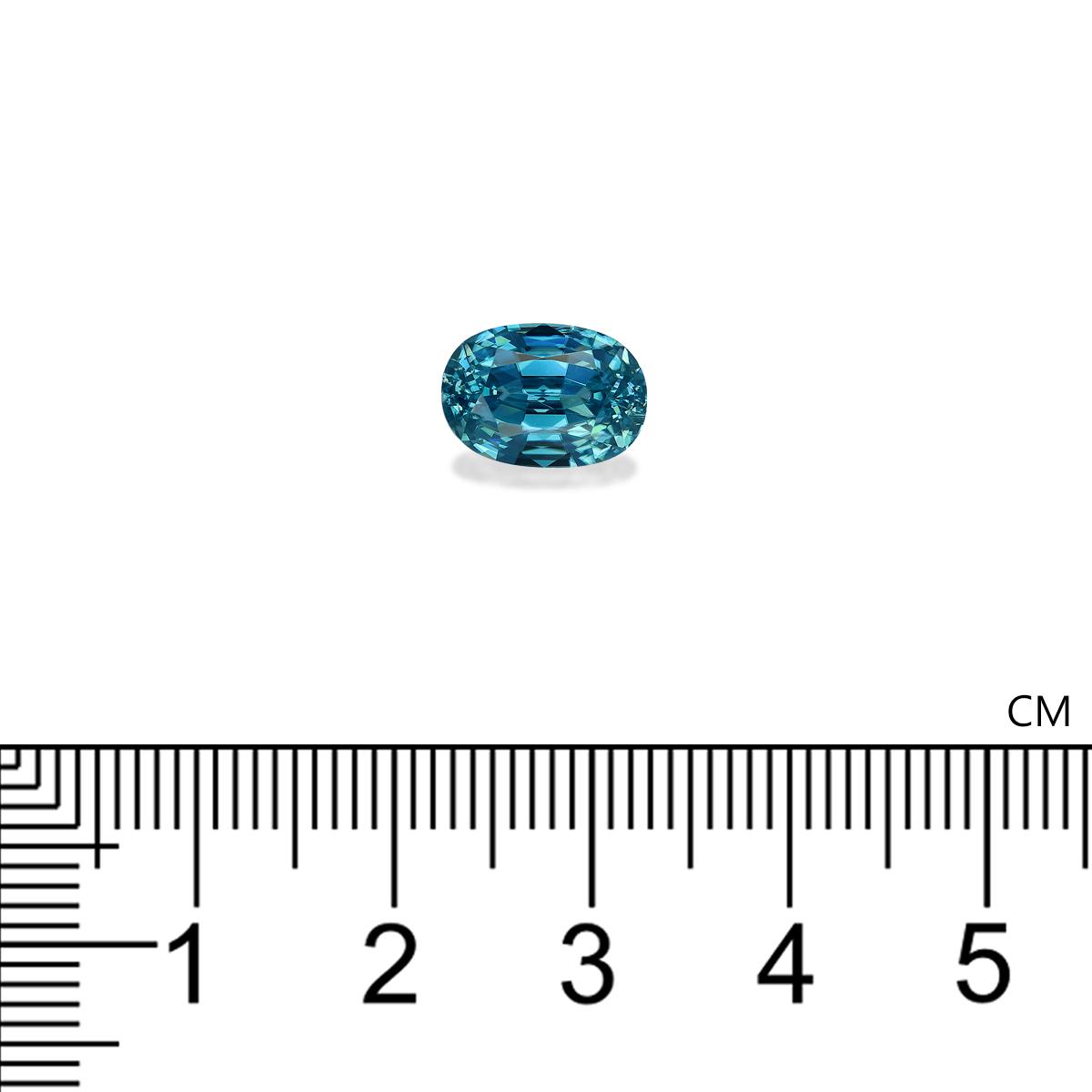 blue blue zircon, 5.32ct oval cut — view 4