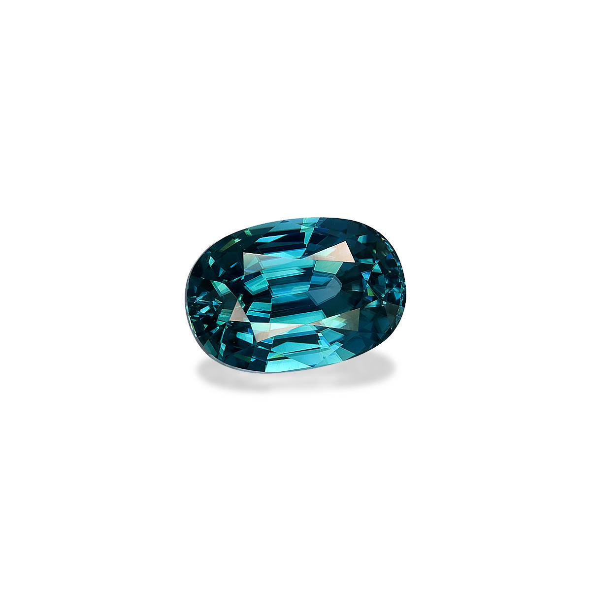 cobalt blue blue zircon, 5.25ct oval cut — view 3