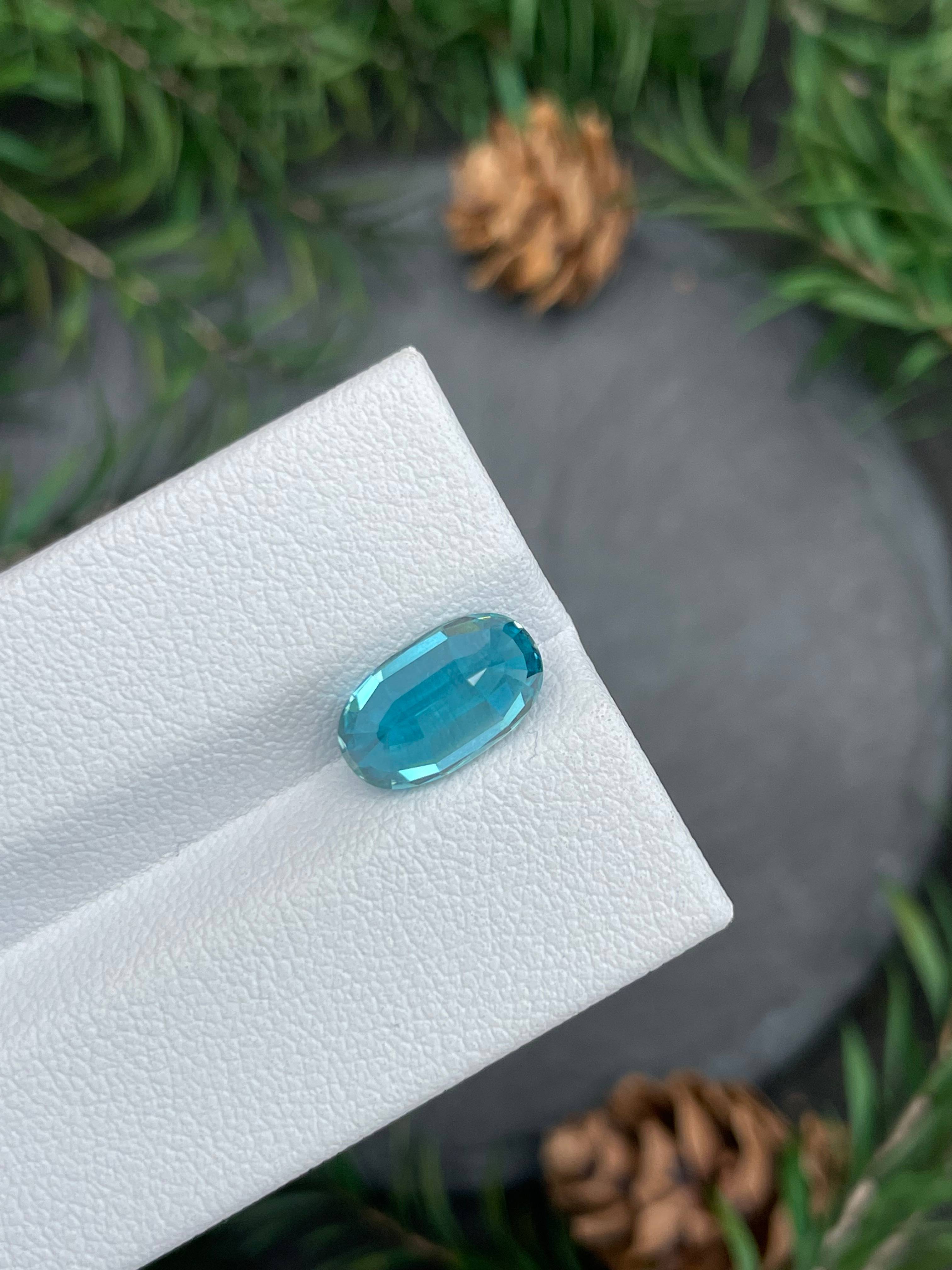 blue blue zircon, 4.47ct oval cut — view 7
