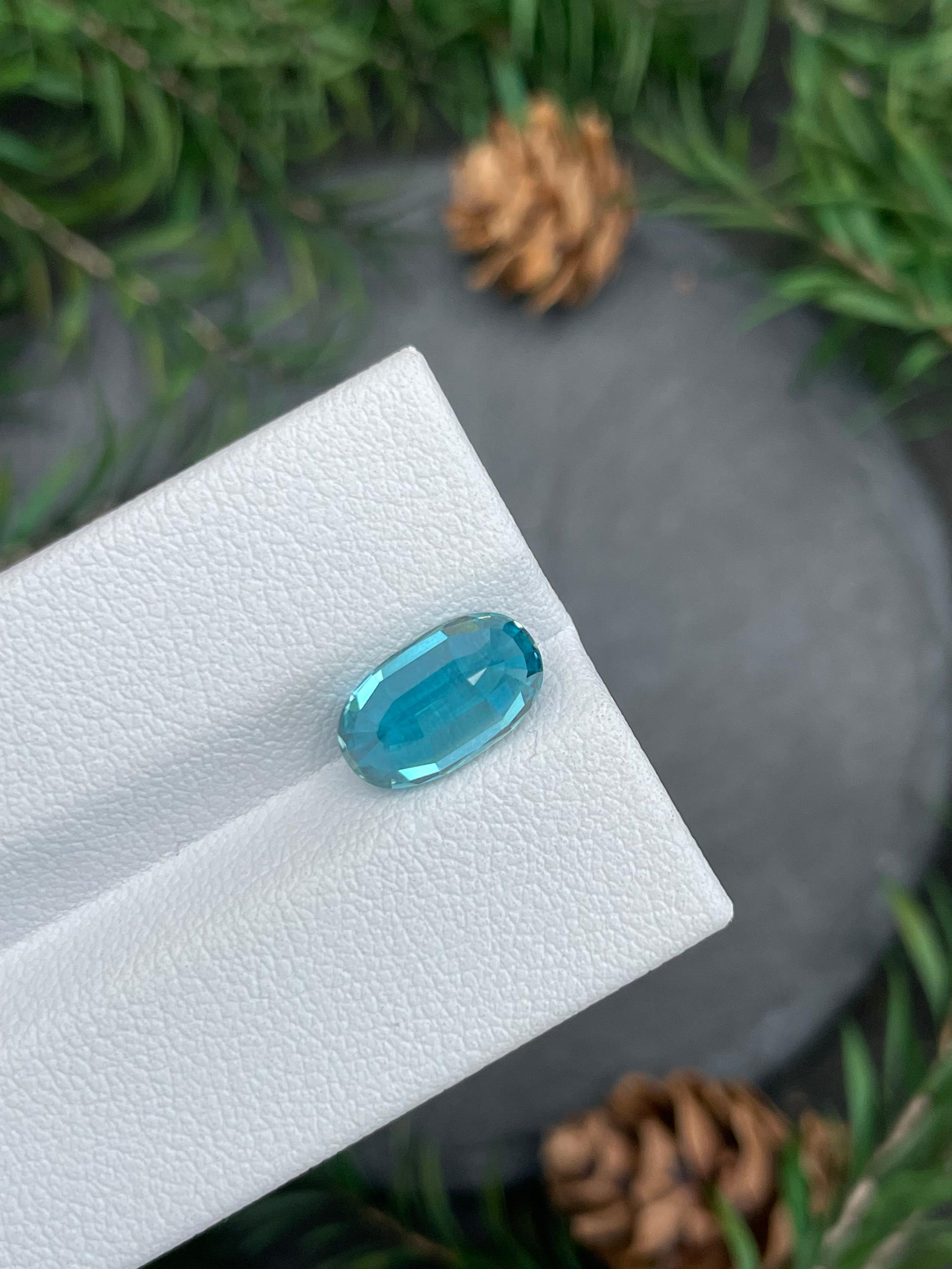 blue blue zircon, 4.47ct oval cut — view 7