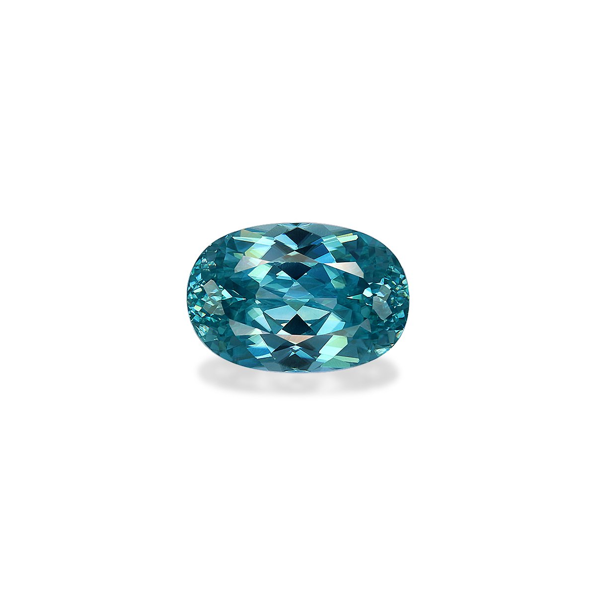 blue blue zircon, 5.07ct oval cut — main view