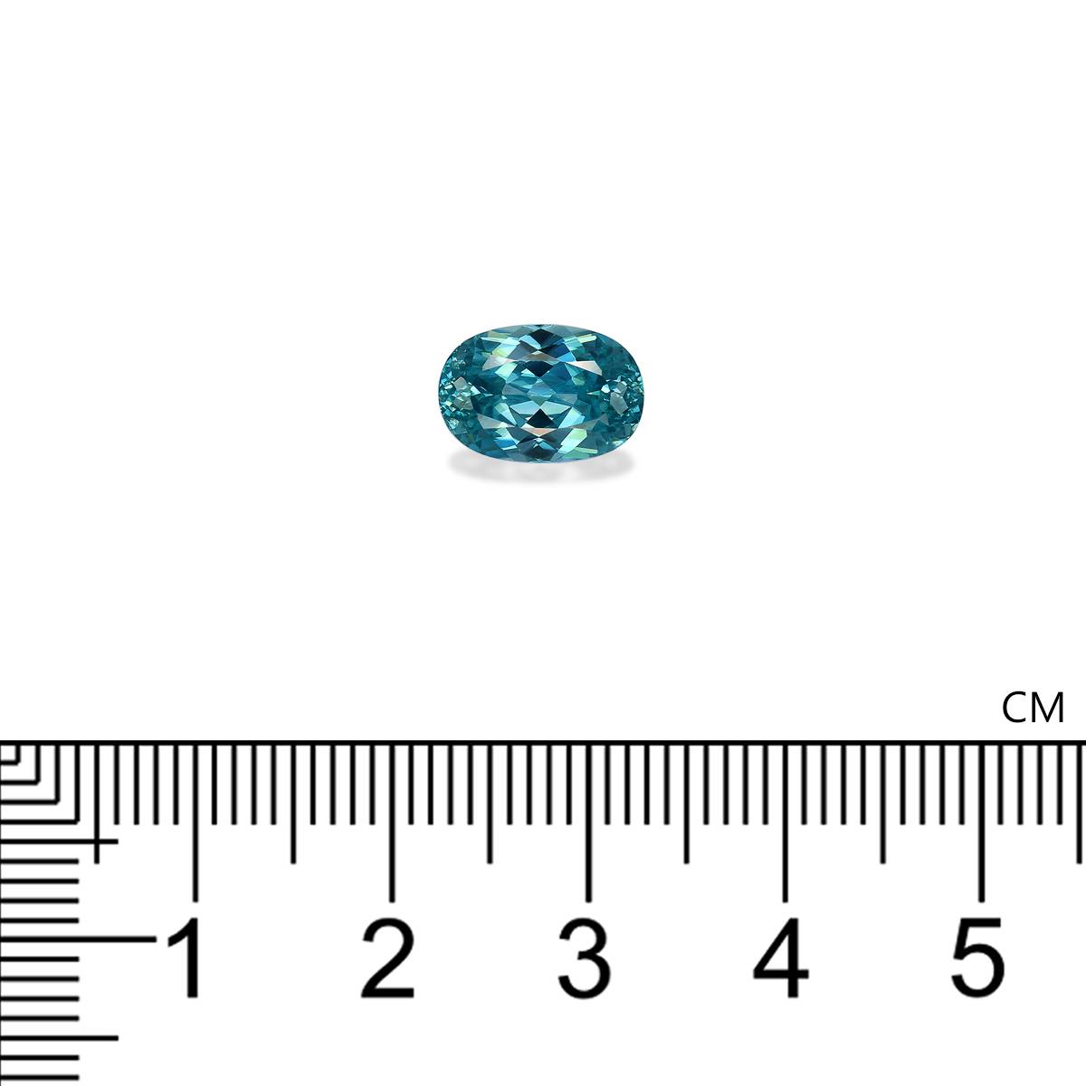 blue blue zircon, 5.07ct oval cut — view 4