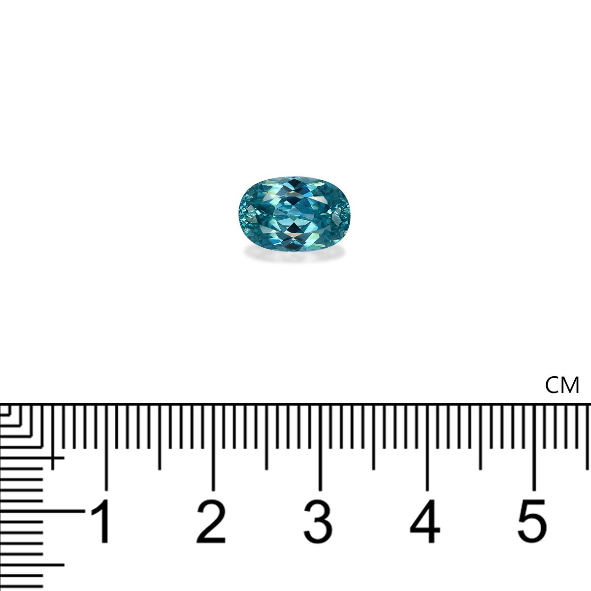 blue blue zircon, 5.07ct oval cut — view 4