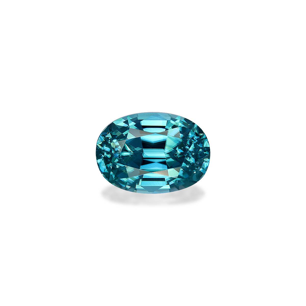 blue blue zircon, 4.82ct oval cut — main view
