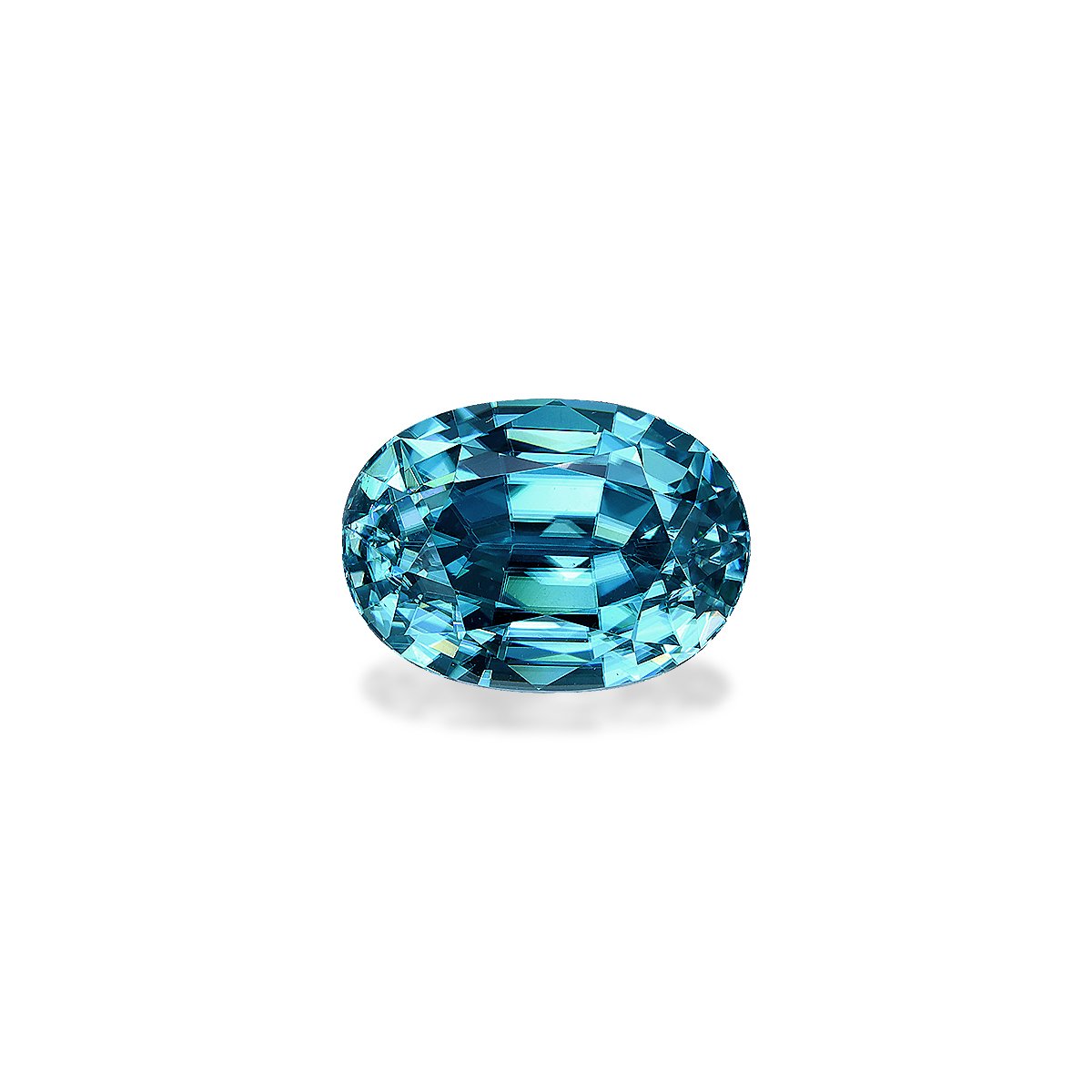 blue blue zircon, 4.9ct oval cut — main view