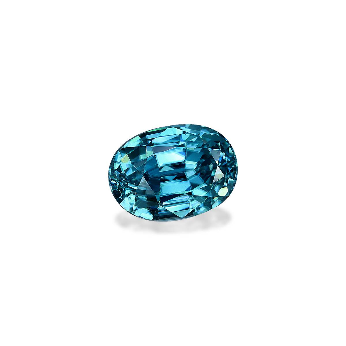 blue blue zircon, 4.9ct oval cut — view 3