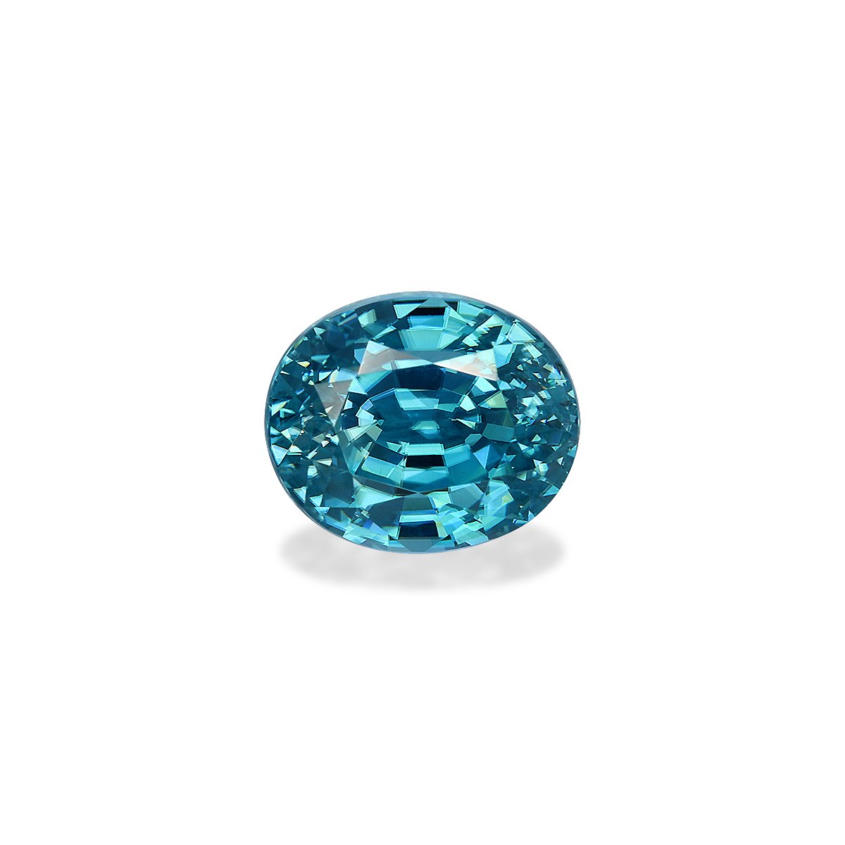 blue blue zircon, 4.32ct oval cut — main view