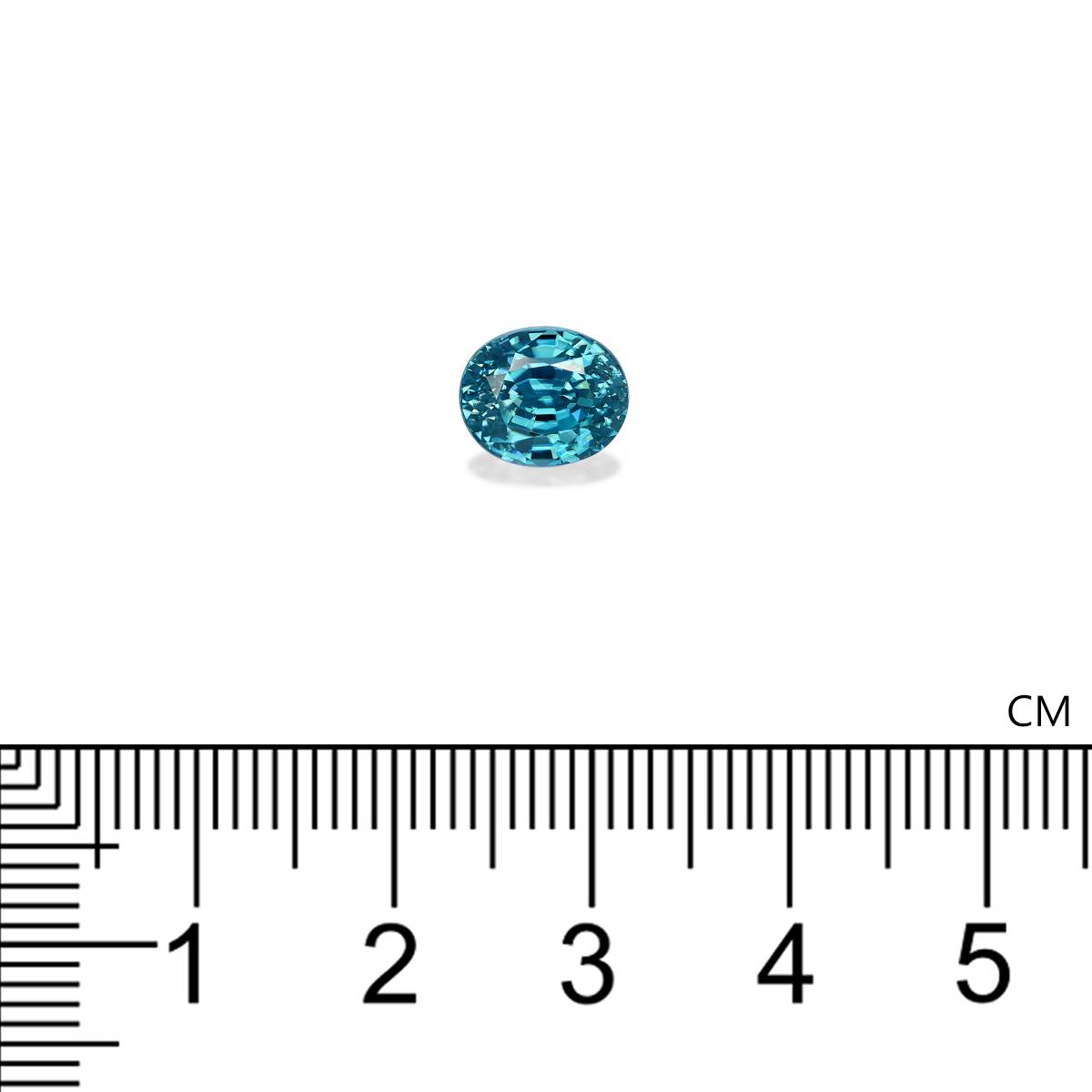 blue blue zircon, 4.32ct oval cut — view 4