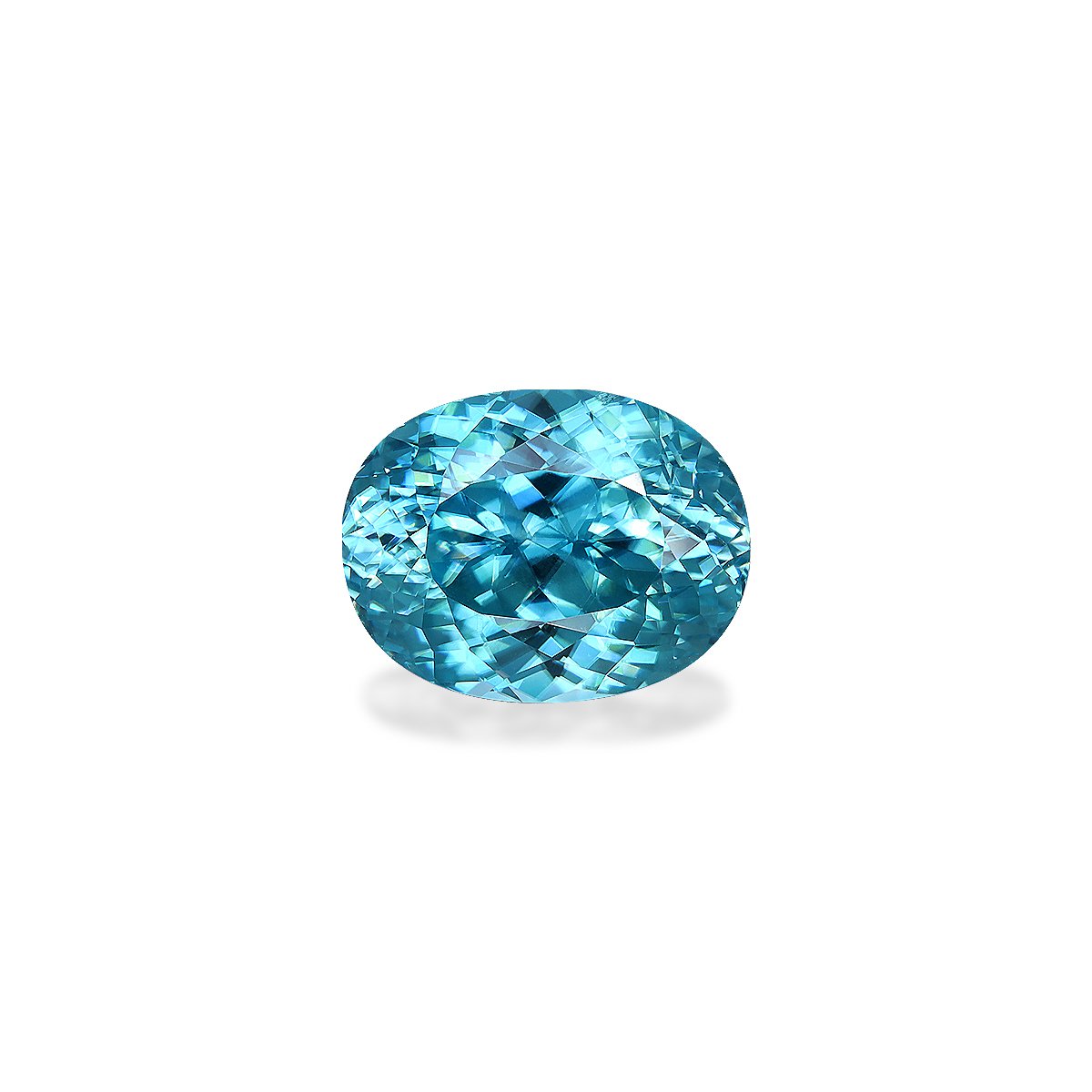 blue blue zircon, 8.51ct oval cut — main view