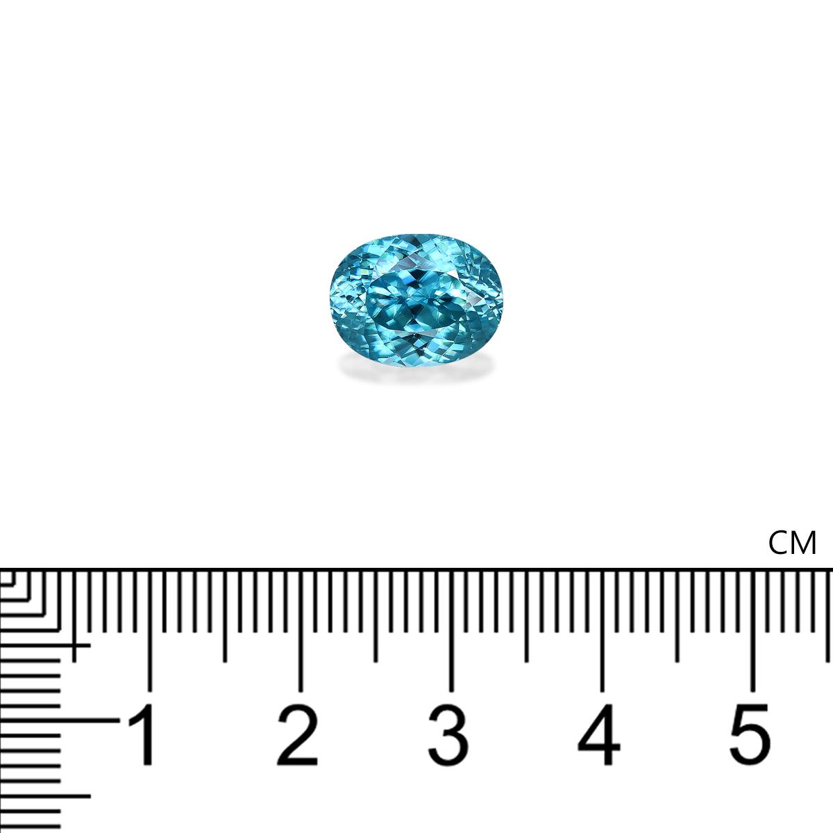 blue blue zircon, 8.51ct oval cut — view 4
