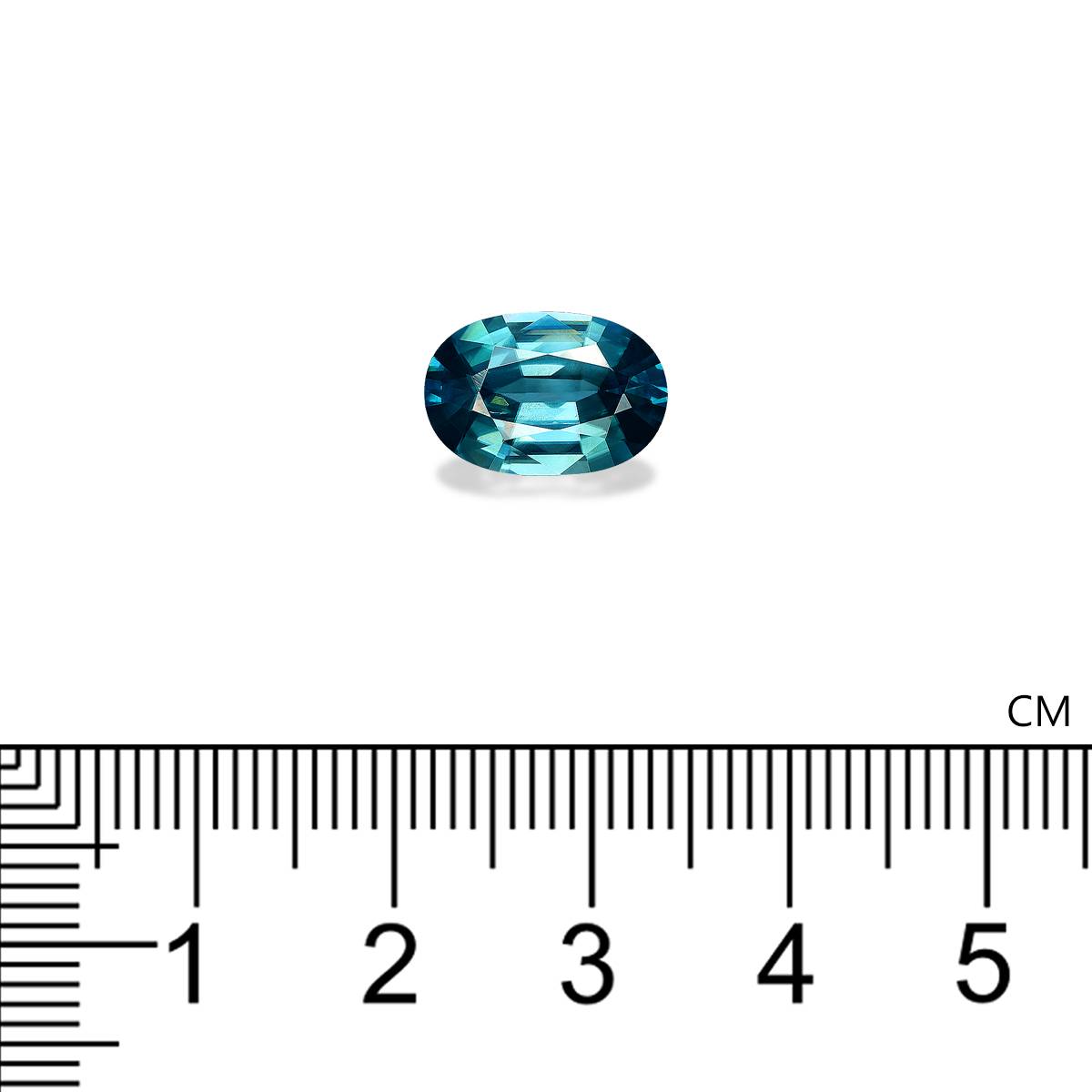 blue blue zircon, 4.46ct oval cut — view 4