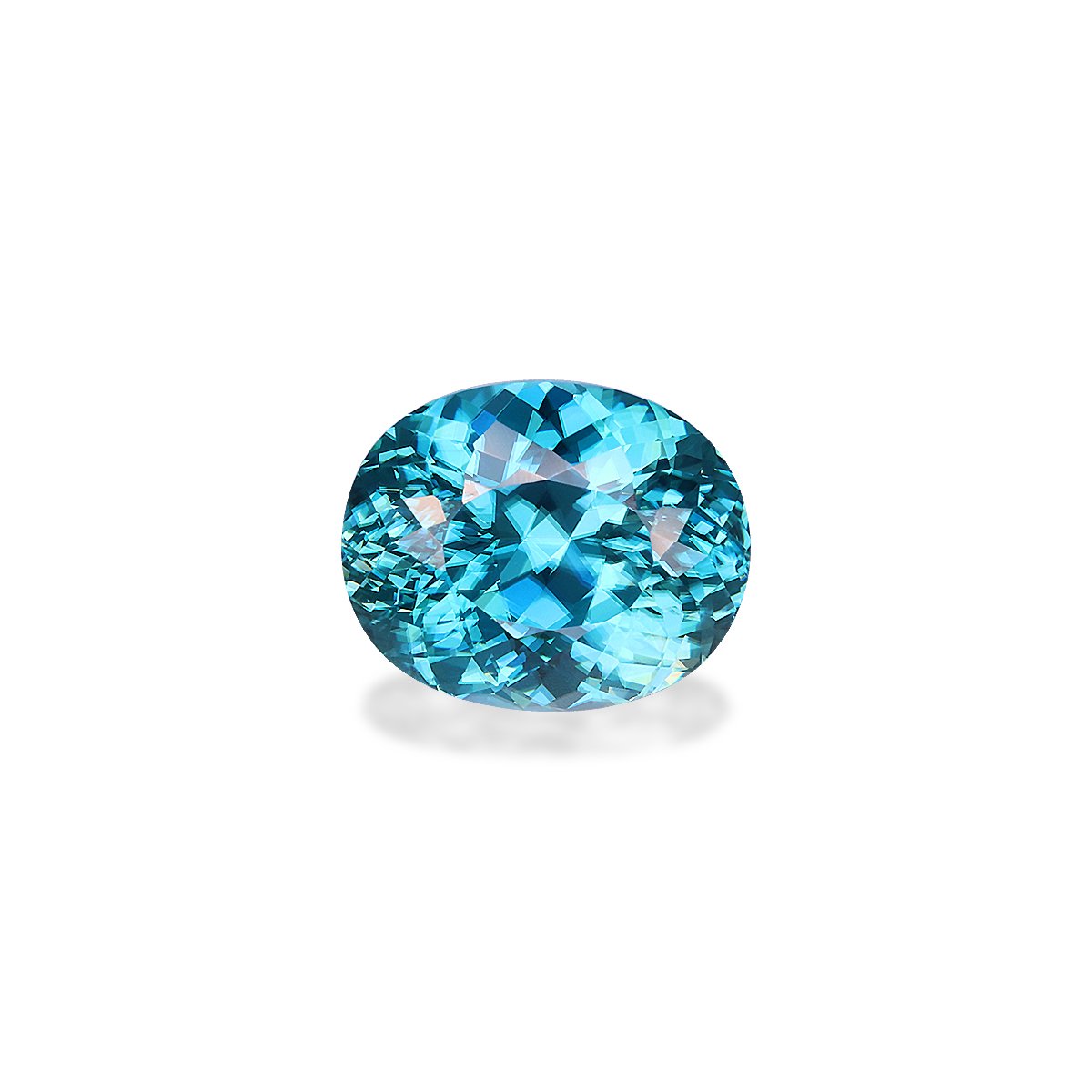 blue blue zircon, 6.94ct oval cut — main view