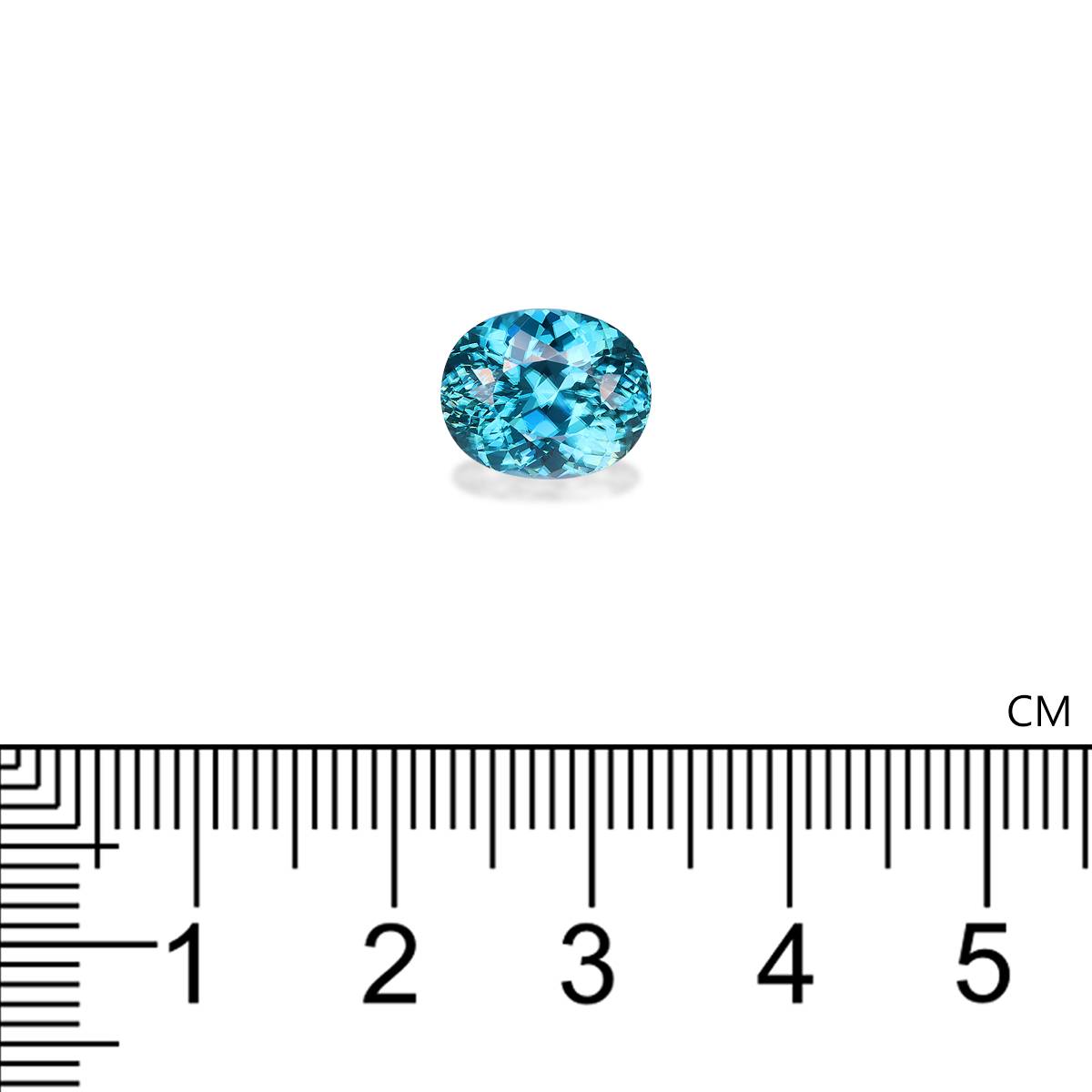 blue blue zircon, 6.94ct oval cut — view 4