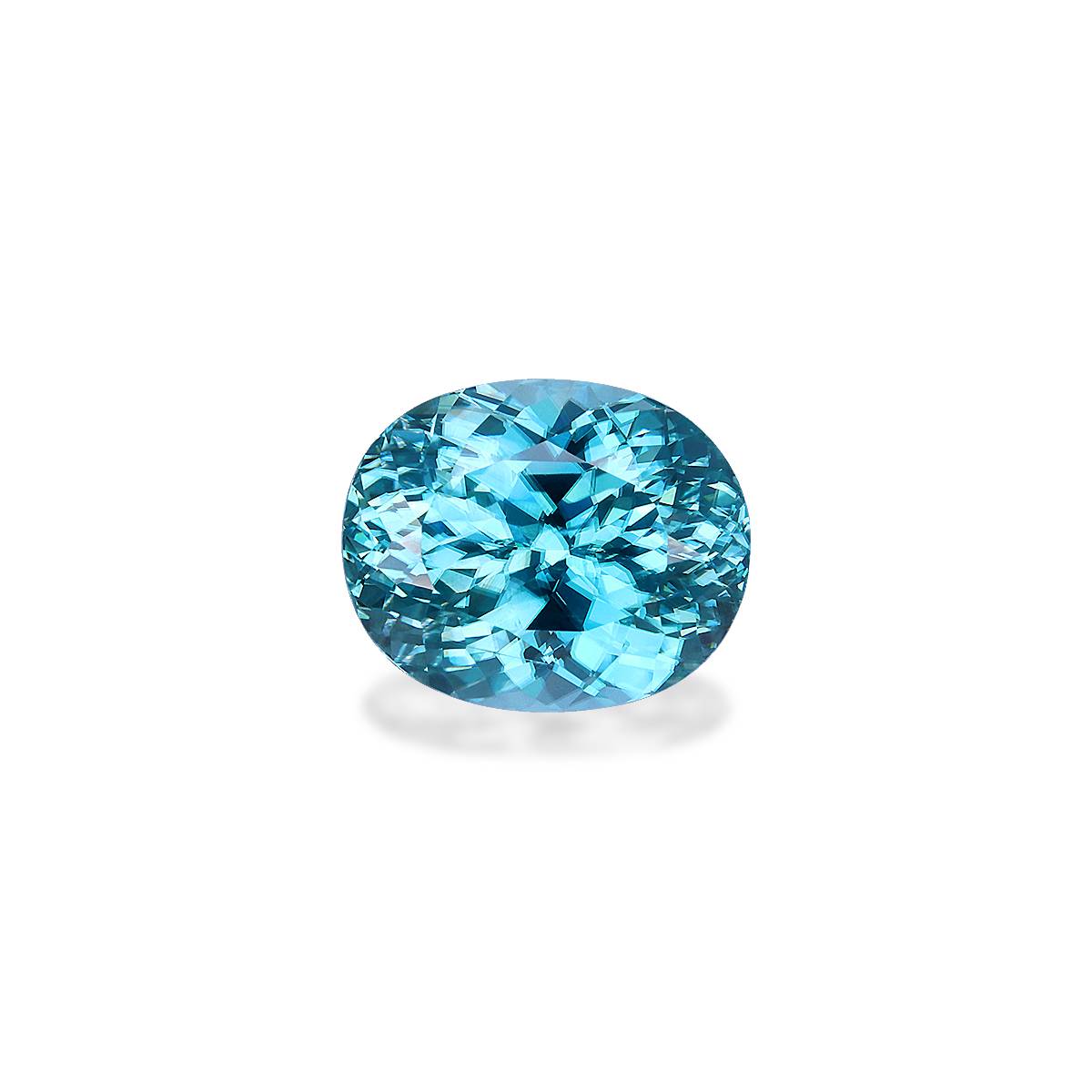 blue blue zircon, 6.7ct oval cut — main view