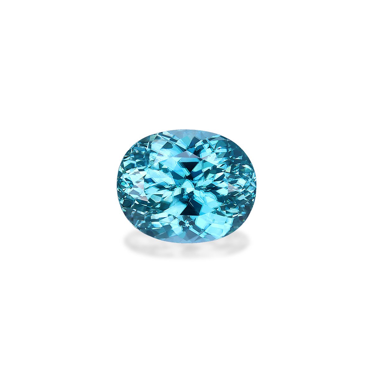 blue blue zircon, 6.7ct oval cut — main view