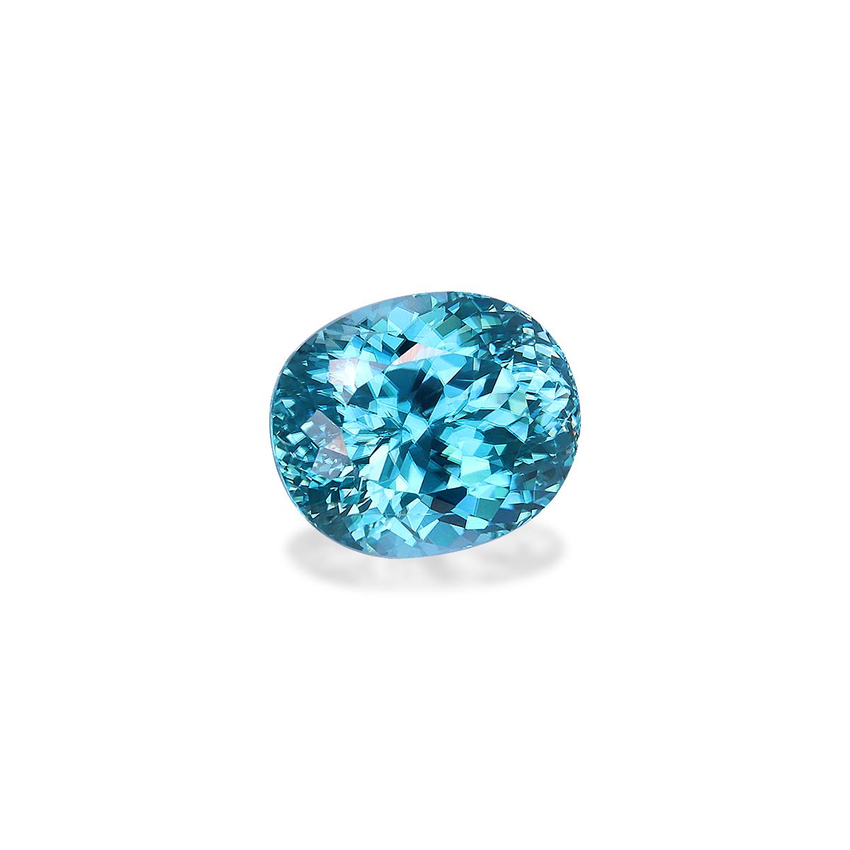 blue blue zircon, 6.7ct oval cut — view 3