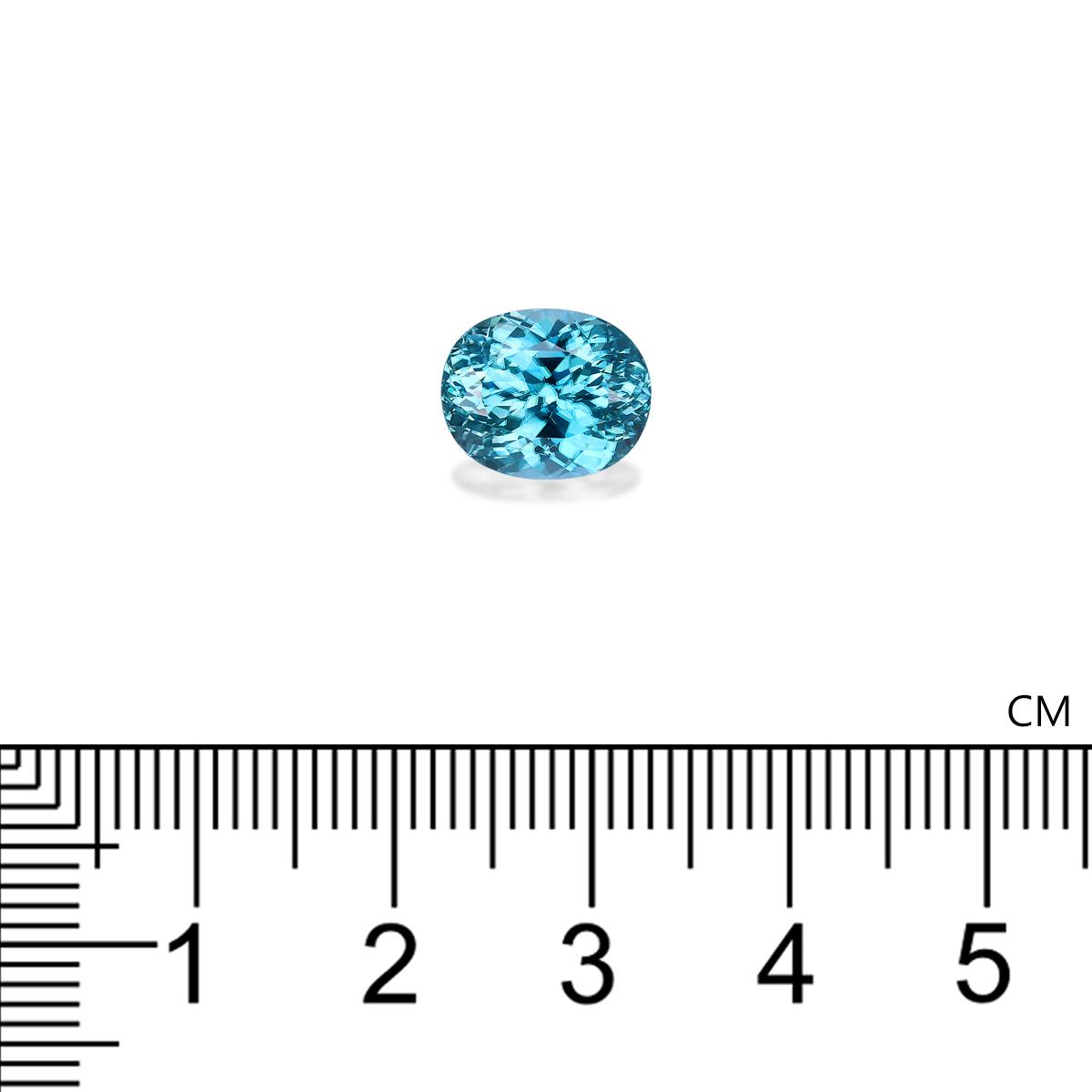 blue blue zircon, 6.7ct oval cut — view 4
