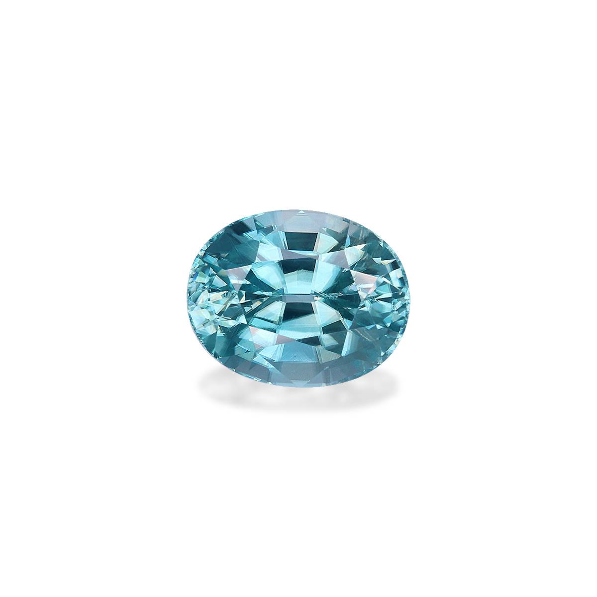 blue blue zircon, 3.97ct oval cut — main view