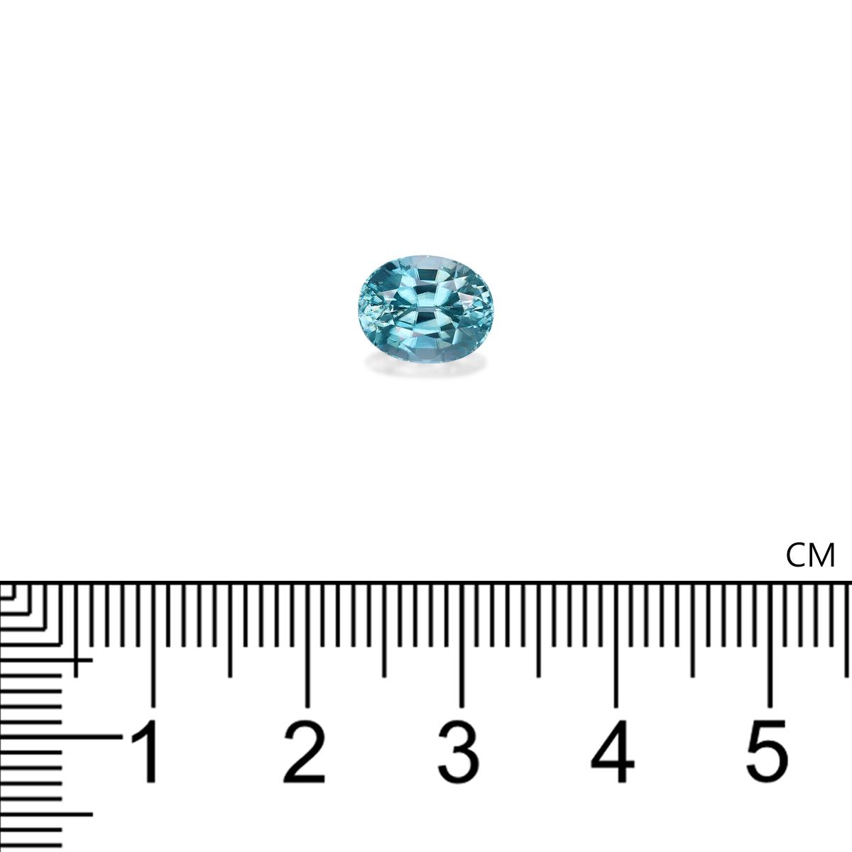 blue blue zircon, 3.97ct oval cut — view 4