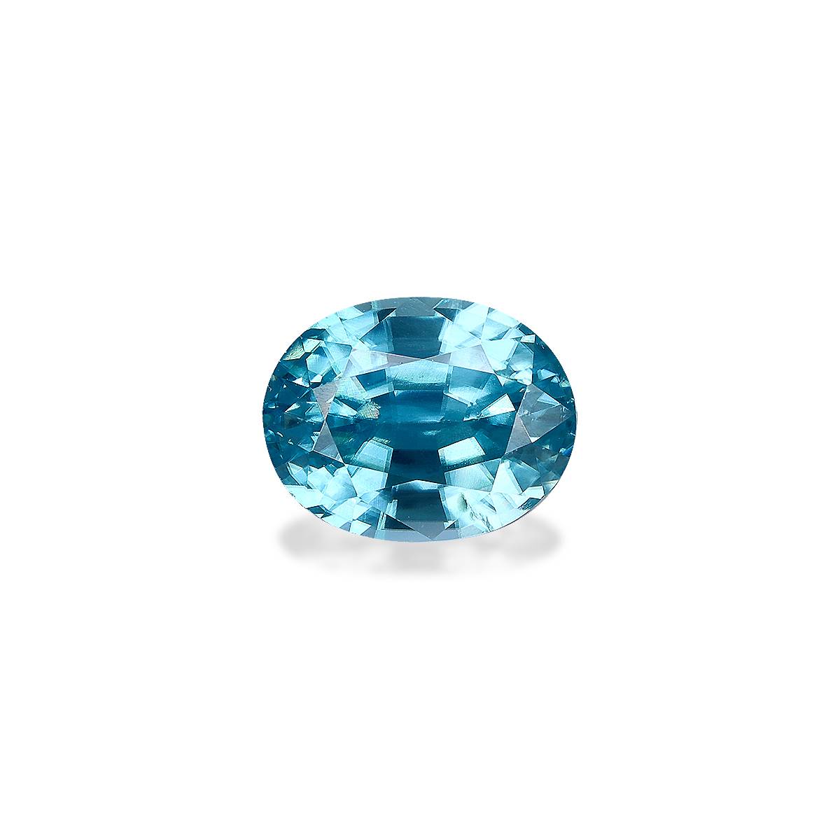 blue blue zircon, 4.44ct oval cut — main view