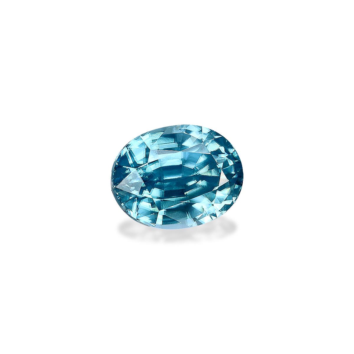 blue blue zircon, 4.44ct oval cut — view 3
