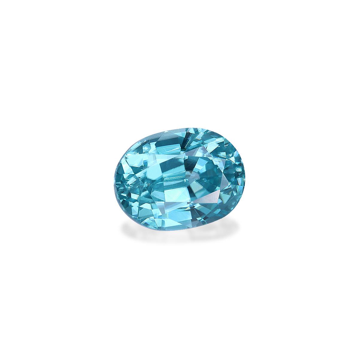 blue blue zircon, 4.13ct oval cut — view 3