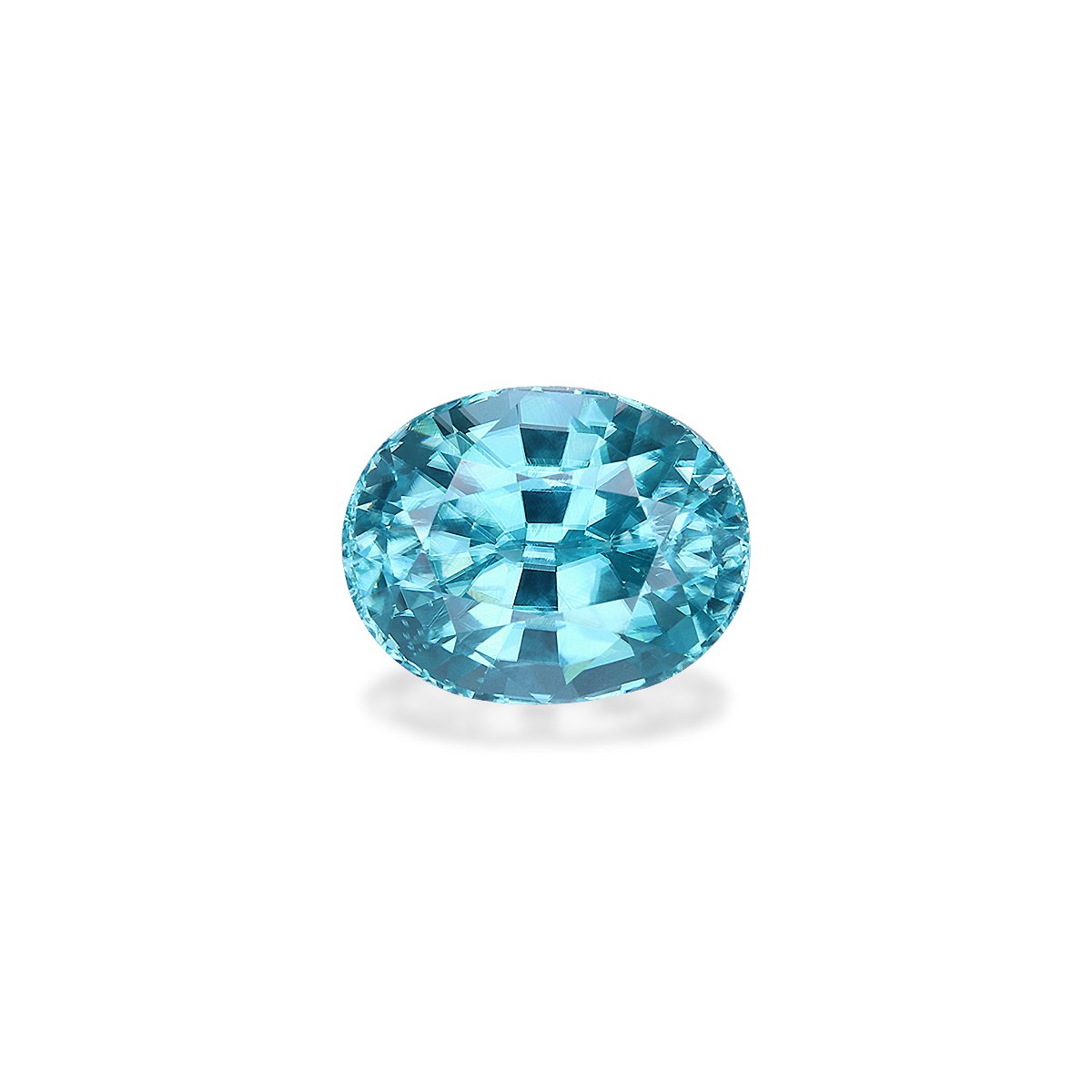blue blue zircon, 3.86ct oval cut — main view