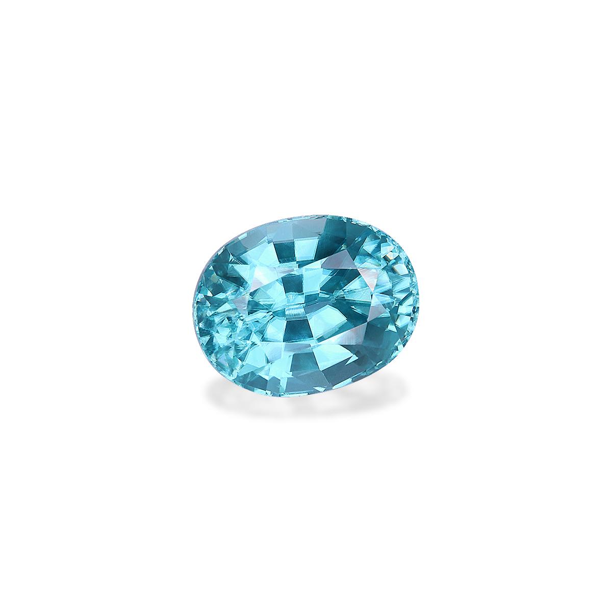 blue blue zircon, 3.86ct oval cut — view 3