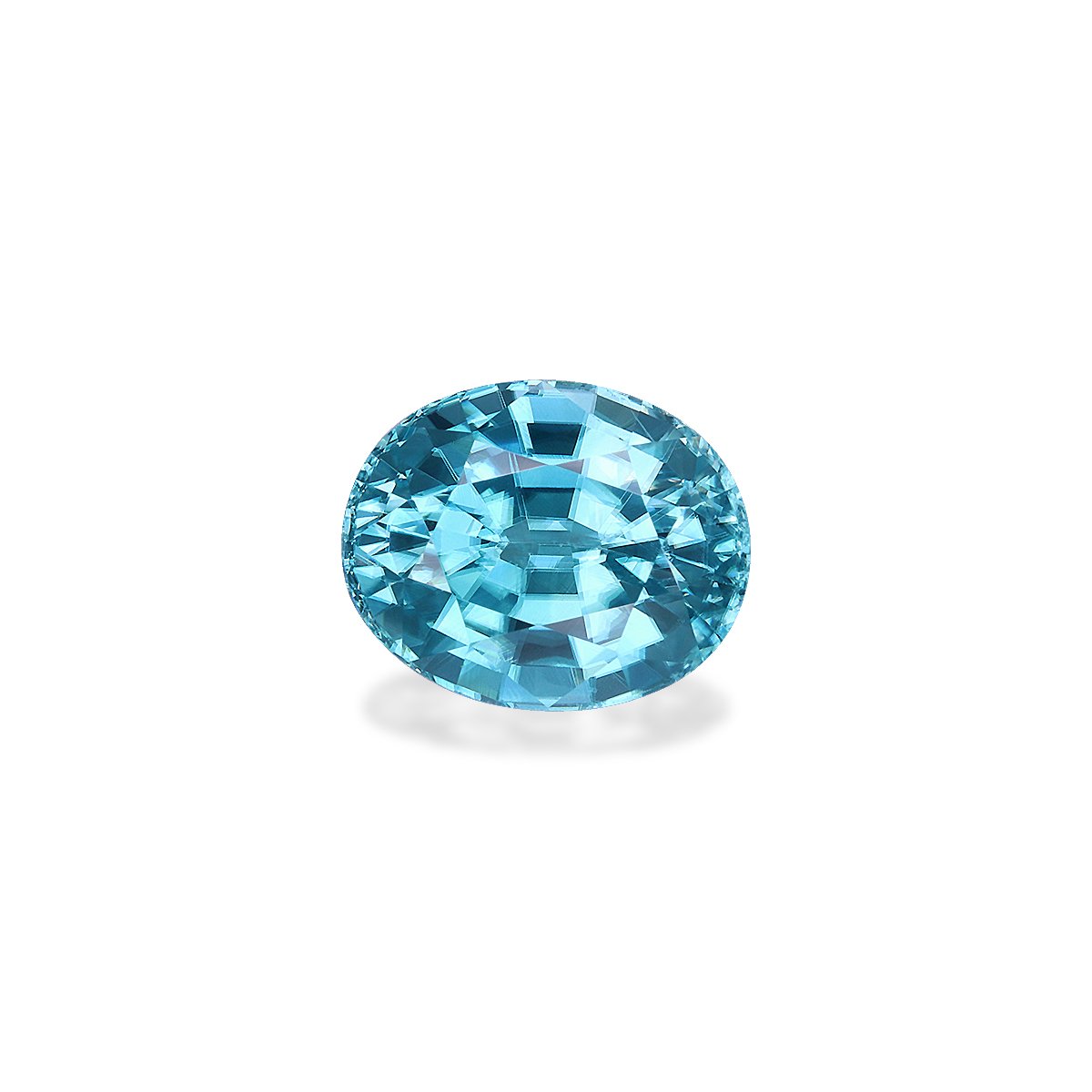 blue blue zircon, 3.49ct oval cut — main view