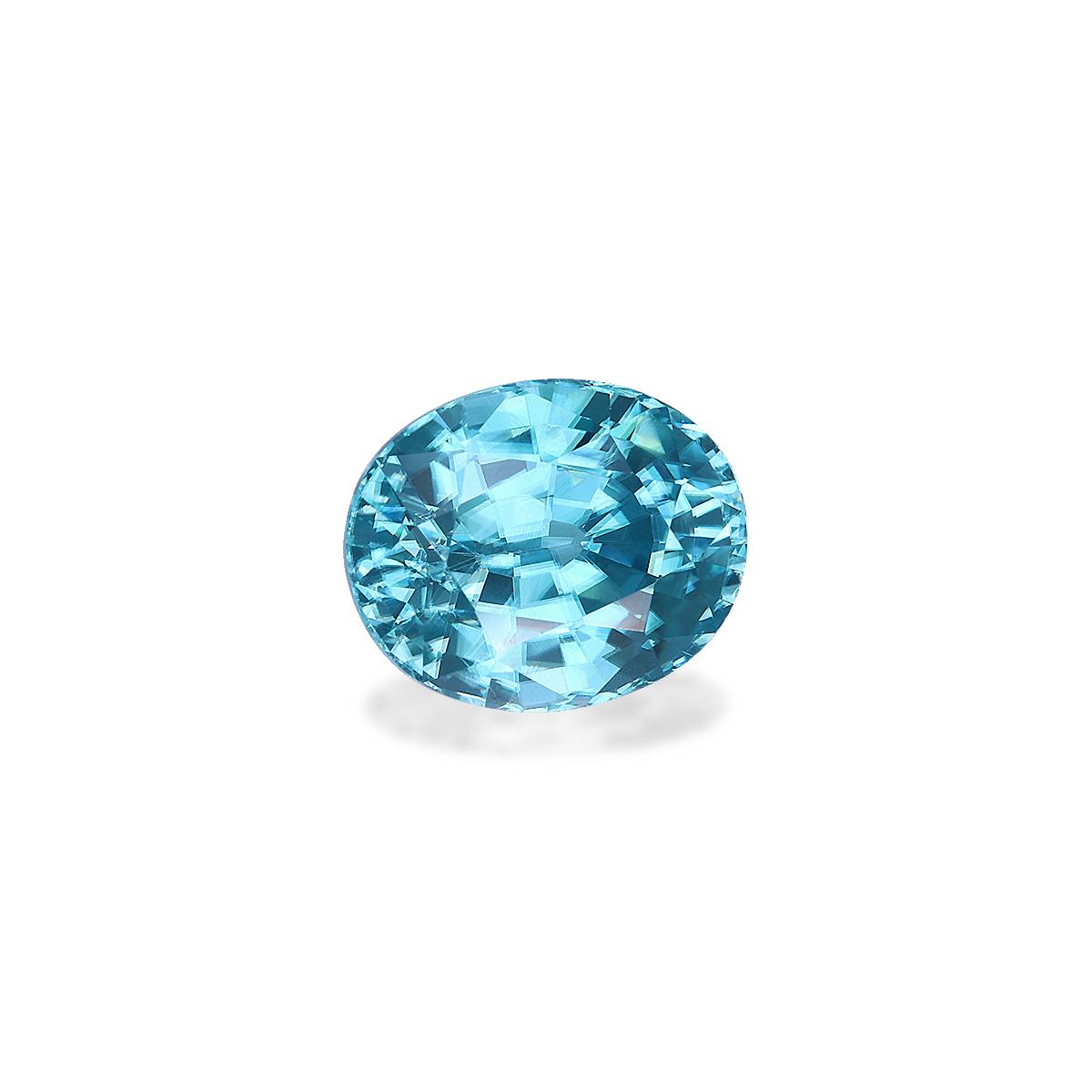 blue blue zircon, 3.49ct oval cut — view 3