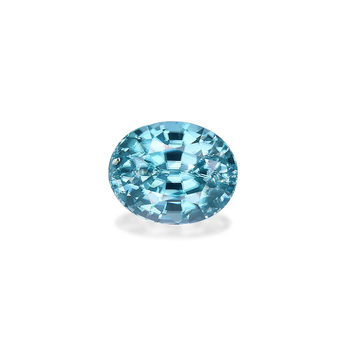 blue blue zircon, 3.68ct oval cut — main view