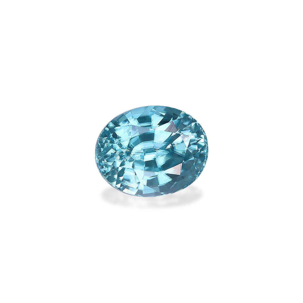 blue blue zircon, 3.68ct oval cut — view 3