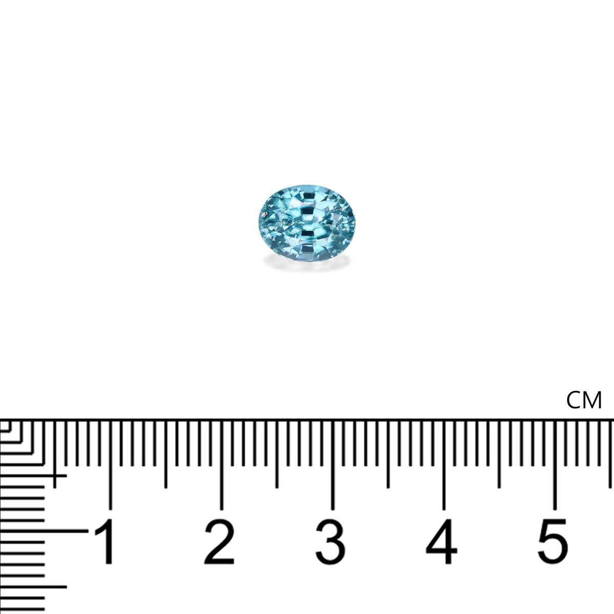 blue blue zircon, 3.68ct oval cut — view 4