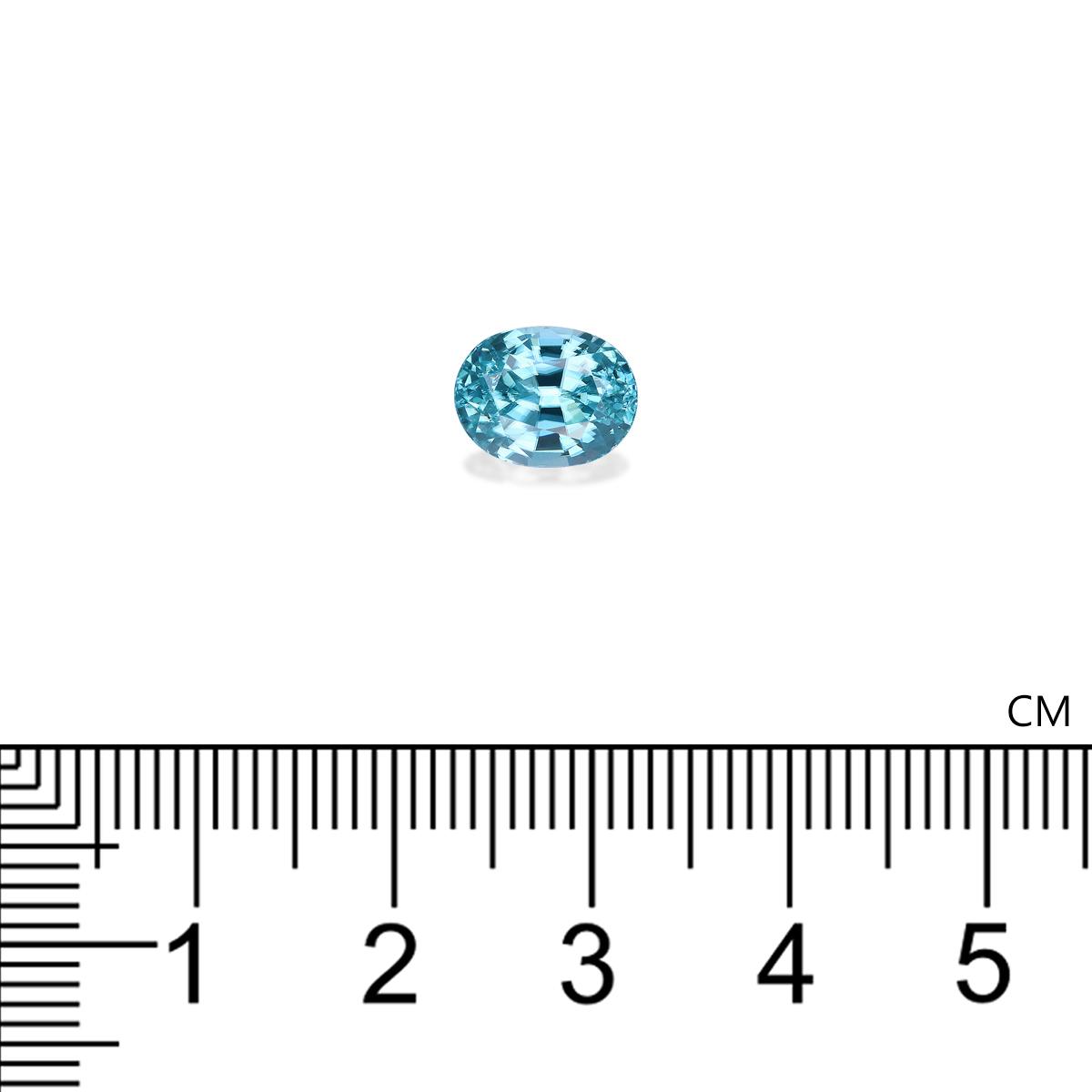 blue blue zircon, 3.92ct oval cut — view 4