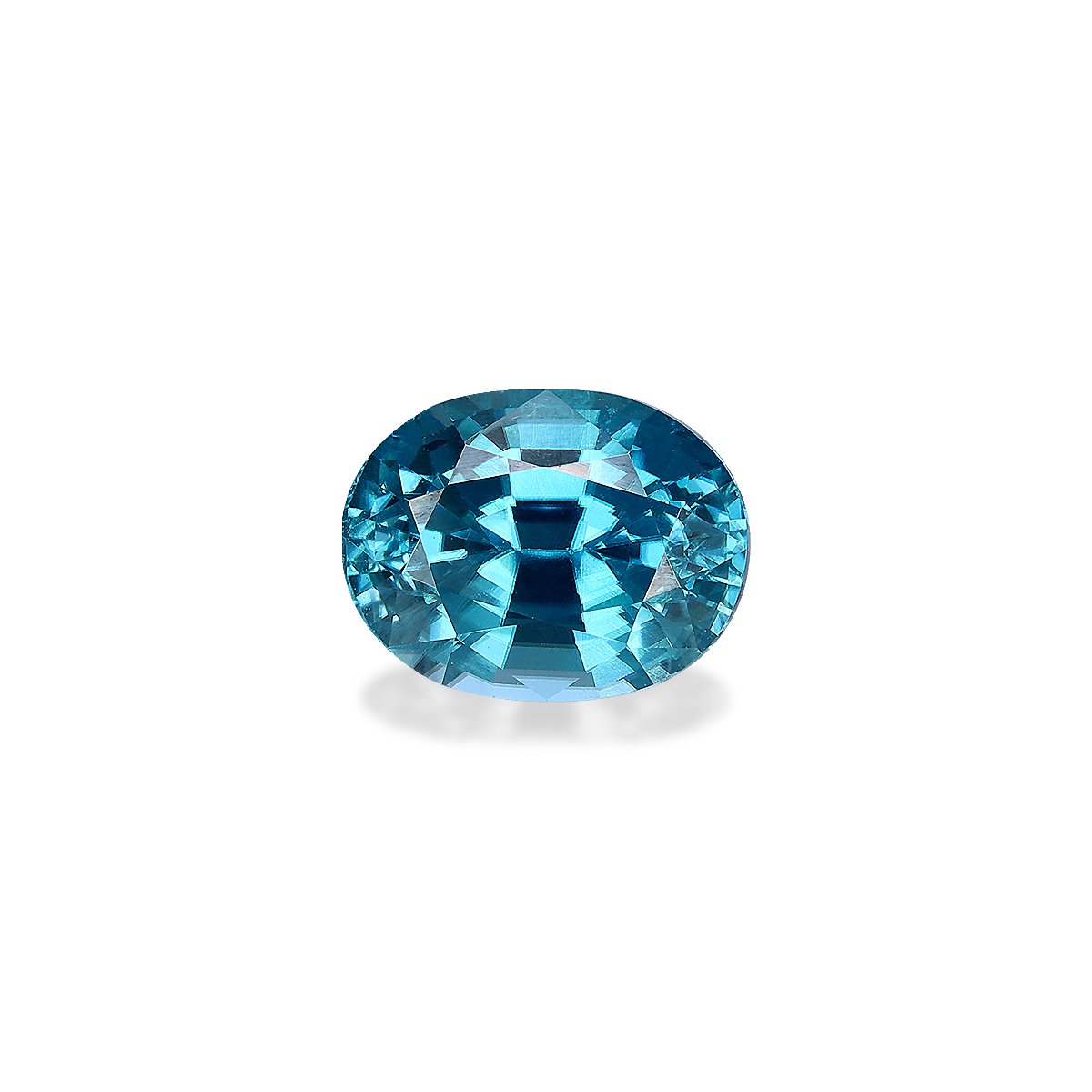 blue blue zircon, 4.21ct oval cut — main view