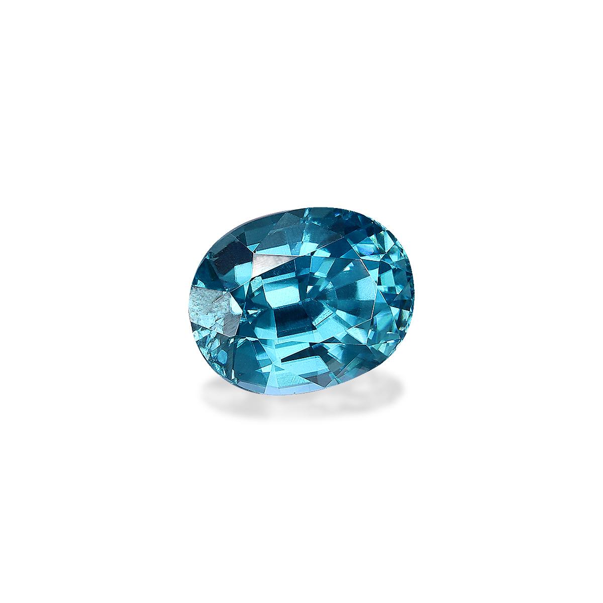 blue blue zircon, 4.21ct oval cut — view 3