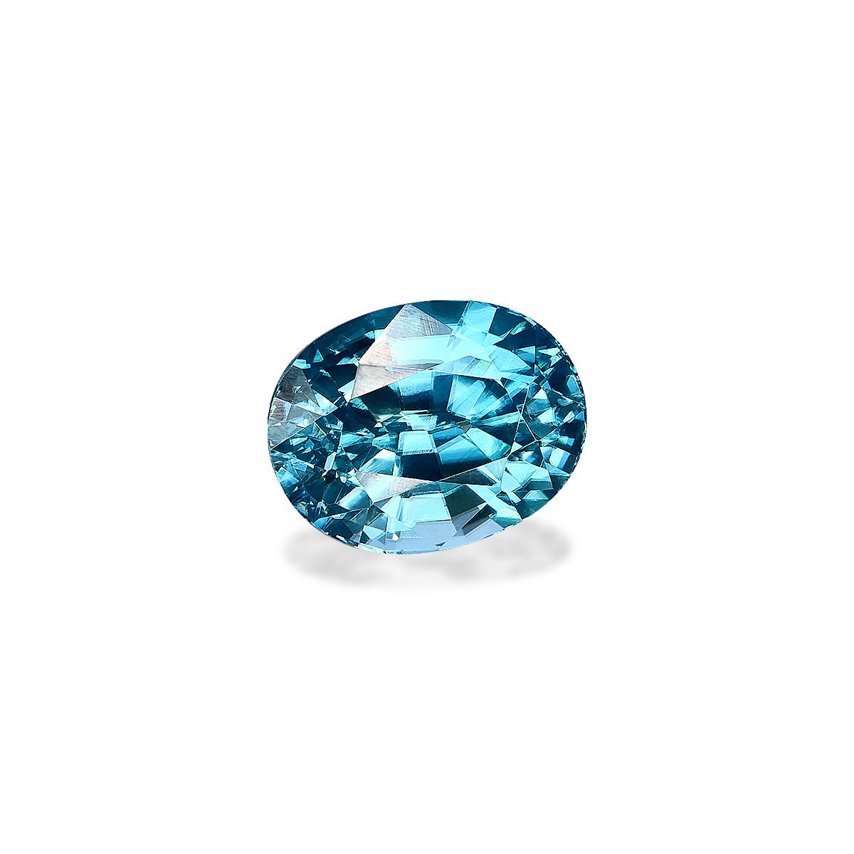 blue blue zircon, 4.14ct oval cut — view 3