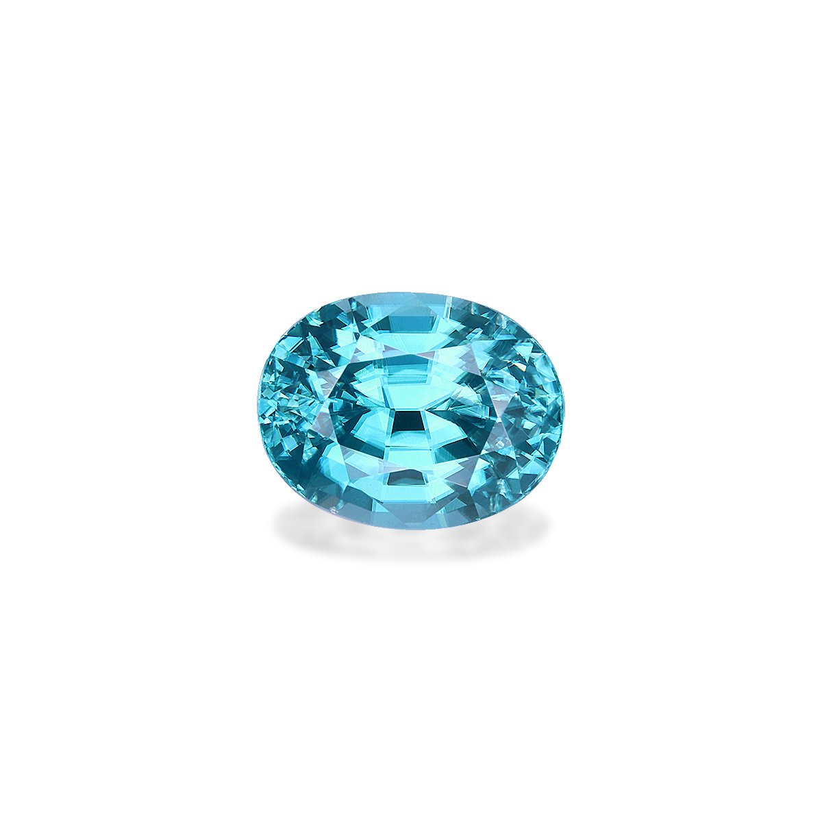 blue blue zircon, 3.88ct oval cut — main view