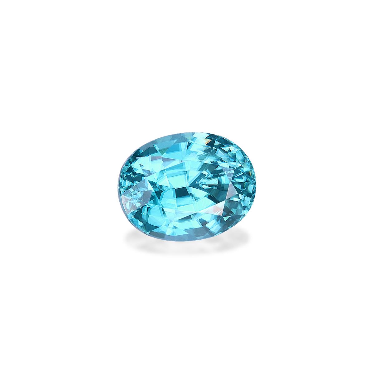 blue blue zircon, 3.88ct oval cut — view 3