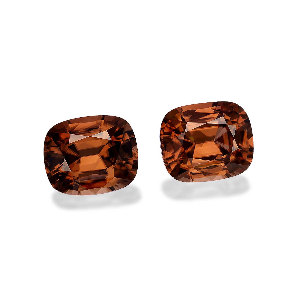 cinnamon brown zircon, 48.81ct cushion cut — view 3