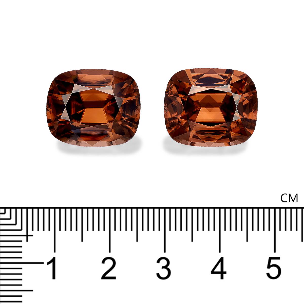 cinnamon brown zircon, 48.81ct cushion cut — view 4