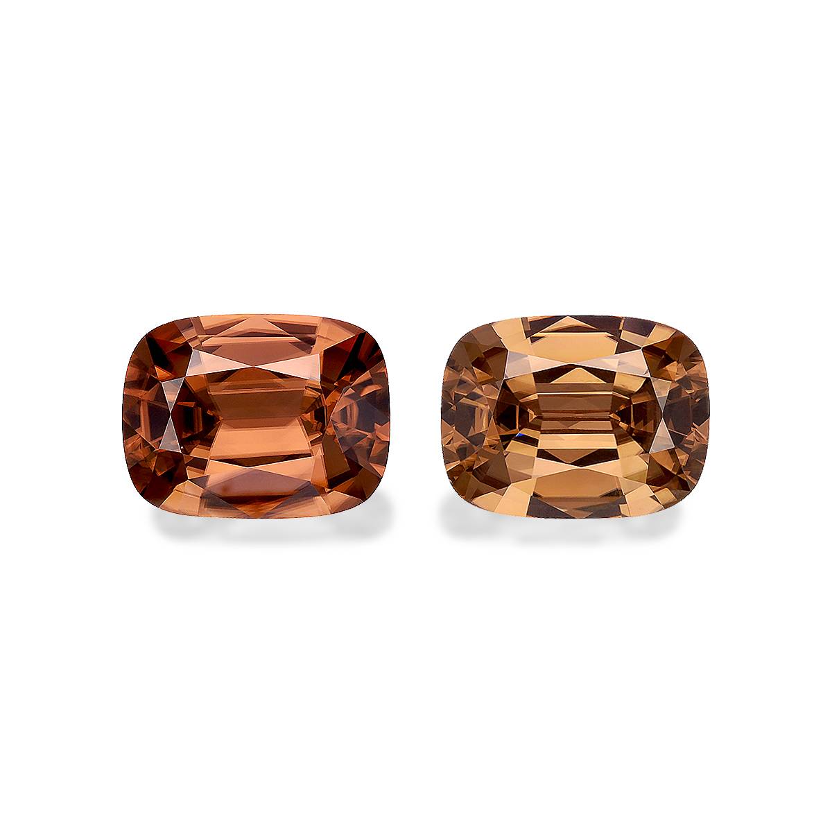 cinnamon brown zircon, 37.65ct cushion cut — main view