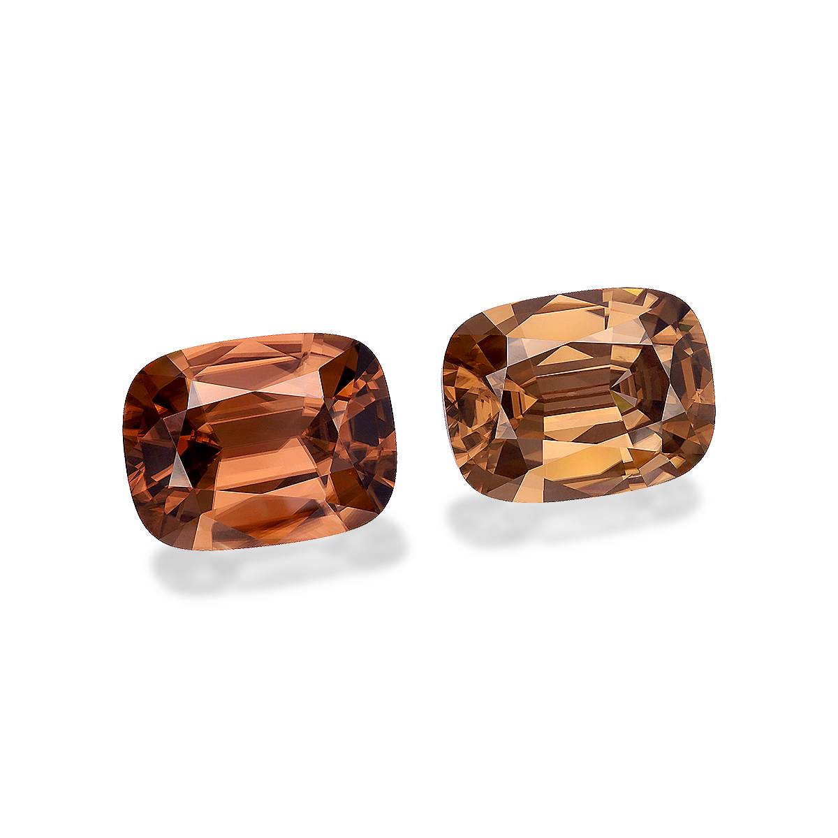 cinnamon brown zircon, 37.65ct cushion cut — view 3
